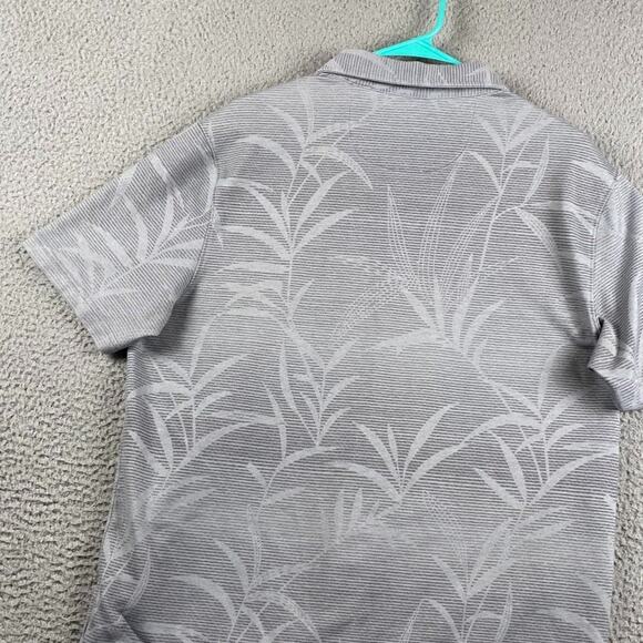 Nat Nast Polo Golf Causal Shirt Mens Large Gray Floral Print Classic Performance - Picture 11 of 11